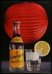 5z218 SCHWEPPES 36x51 Swiss advertising poster 1963 cool Emmel image of the carbonated tonic!