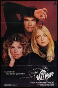 5z783 SHAMPOO 25x37 special poster 1975 best close up of Warren Beatty, Julie Christie & Goldie Hawn!