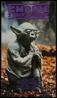 5z799 STAR WARS TRILOGY 2-sided 20x35 special poster 1996 image of Yoda, Empire Strikes Back, Pizza Hut!