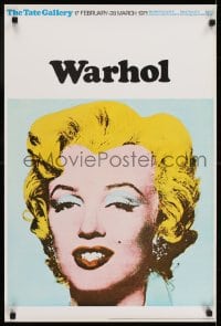 5z585 TATE GALLERY WARHOL 20x30 English museum/art exhibition 1971 Andy art of Marilyn Monroe!