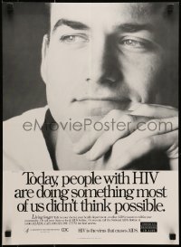 5z806 TODAY PEOPLE WITH HIV 16x22 special poster 1990s AIDS, do something about it, it's possible!