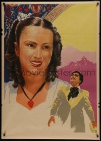 5z083 UNKNOWN RUSSIAN POSTER 33x47 Russian special poster 1953 great art of smiling woman!