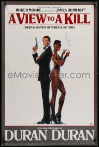 5z406 VIEW TO A KILL 24x36 music poster 1985 art of Roger Moore & smoking Grace Jones by Goozee