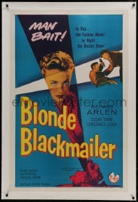 6a219 BLONDE BLACKMAILER linen 1sh 1958 bad girl Susan Shaw's body was the secret to the shakedown!