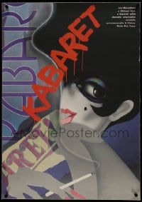6a054 CABARET linen Czech 23x32 1989 best different Bartosova art of smoking Liza Minnelli!