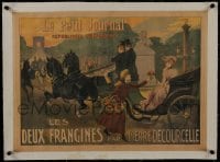 6a049 LE PETIT JOURNAL linen 17x24 French newspaper poster 1903 Les Deux Frangines, Navellier art!
