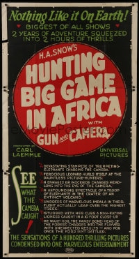 6b035 HUNTING BIG GAME IN AFRICA 3sh 1922 two years of adventure squeezed into 2 hours of thrills!
