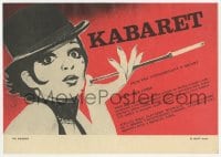 6b027 CABARET Czech 8x12 1989 art of Liza Minnelli with cigarette in holder, directed by Bob Fosse!