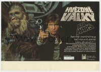 6b028 STAR WARS Czech 8x12 1991 George Lucas classic, different c/u of Han Solo & Chewbacca!