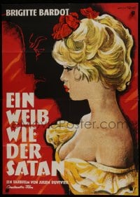 6b032 WOMAN LIKE SATAN German 1959 La Femme et le Pantin, Ahrle art of sexiest Brigitte Bardot!