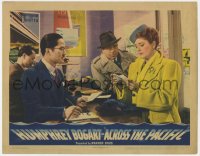 6b146 ACROSS THE PACIFIC LC 1942 Humphrey Bogart & Victor Sen Yung w/Mary Astor in travel agency!