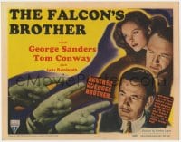 6b110 FALCON'S BROTHER TC 1942 George Sanders before he turns over his job to brother Tom Conway!