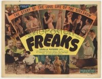 6b112 FREAKS TC R1949 Tod Browning classic, great cast montage, the love life of the sideshow!