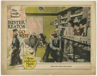6b171 GO WEST LC 1925 Buster Keaton's cow Brown Eyes orders milk chocolate at candy shop, rare!