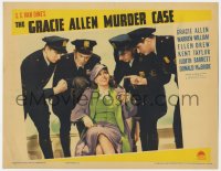 6b176 GRACIE ALLEN MURDER CASE LC 1939 in Sherlock Holmes hat four angry policemen, ultra rare!