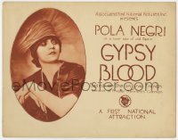 6b115 GYPSY BLOOD TC 1921 Ernst Lubitsch, portrait of Pola Negri as Prosper Merimee's Carmen!