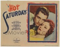 6b117 HOT SATURDAY LC 1932 romantic c/u of young Cary Grant & Nancy Carroll in bed, ultra rare!