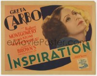6b119 INSPIRATION TC 1931 best close portrait of sexy French streetwalker Greta Garbo, ultra rare!