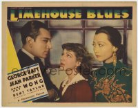 6b192 LIMEHOUSE BLUES LC 1934 Jean Parker between George Raft in yellowface & Anna May Wong!