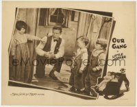 6b193 LITTLE MOTHER LC 1929 Mary Ann Jackson tattles on Beezer & Wheezer to their dad, Our Gang!