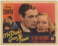 6b199 MR. DEEDS GOES TO TOWN LC 1936 best portrait of Gary Cooper & Jean Arthur, Frank Capra, rare!