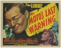 6b128 MR MOTO'S LAST WARNING TC 1939 Asian detective Peter Lorre, John Carradine, ultra rare!
