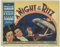 6b132 NIGHT AT THE RITZ TC 1935 art of Gargan with tiny sexy Patricia Ellis on platter, very rare!