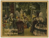6b206 ORPHANS OF THE STORM LC 1921 D.W. Griffith classic, French nobles in fancy outdoor party!