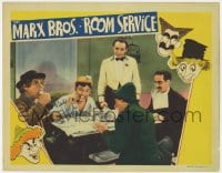 6b215 ROOM SERVICE LC 1938 Groucho, Chico & Harpo Marx with Albertson, Hirschfeld border art, rare!