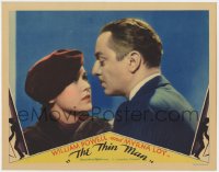 6b234 THIN MAN LC 1934 best close up of William Powell as Nick Charles & Maureen O'Sullivan, rare!