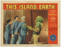 6b235 THIS ISLAND EARTH LC #2 1955 best card in set showing c/u of the alien monster with 3 stars!