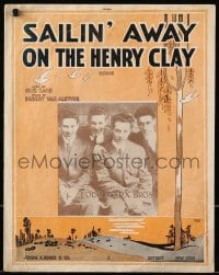 6b001 MARX BROTHERS sheet music 1917 Groucho, Harpo, Chico & Gummo, Sailin' Away on the Henry Clay