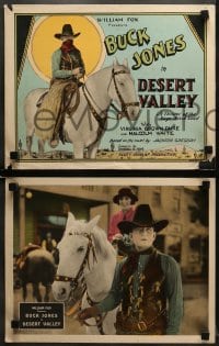 6b098 DESERT VALLEY set of 8 LCs 1926 Buck Jones riding Silver, a thriller of the sage-brush land!