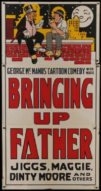 6c249 BRINGING UP FATHER stage play 3sh 1920s George McManus' cartoon comedy, cool art, very rare!