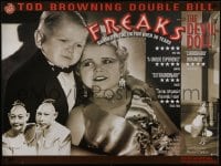 6c373 FREAKS/DEVIL DOLL British quad 2002 cool Tod Browning double-feature, great images!