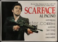 6c076 SCARFACE linen 39x54 Italian commercial poster 1980s Al Pacino, Say hello to my little friend!