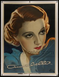 6c082 ANNABELLA linen 46x62 French personality poster 1930s wonderful art by Emilio Vila, rare!