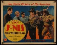 6c119 MEN WITHOUT LAW style A 1/2sh R1934 Buck Jones lassos bad guy & threatens to drop him in well!