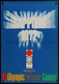 6c289 1972 WINTER OLYMPICS Japanese 29x41 1972 Gan Hosoya & Kenji Ishikawa art for Sapporo games!