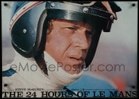 6c404 LE MANS Japanese 1971 horizontal c/u of race car driver Steve McQueen wearing helmet!