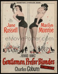6c152 GENTLEMEN PREFER BLONDES pressbook 1953 many images of sexy Marilyn Monroe & Jane Russell!