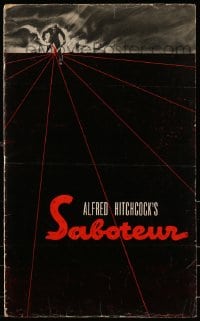 6c114 SABOTEUR pressbook 1942 Alfred Hitchcock, Robert Cummings, Priscilla Lane, ultra rare!