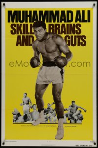 6c236 SKILL BRAINS & GUTS 1sh 1975 best image of Muhammad Ali in boxing trunks & gloves raised!