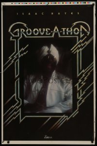 6c254 ISAAC HAYES printer's test 25x38 music poster 1976 cool art for his Groove-A-Thon album!