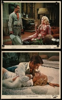 6d172 CARPETBAGGERS 2 color 8x10 stills 1964 Alan Ladd as Nevada Smith & sexy Carroll Baker!