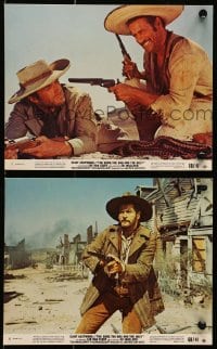 6d177 GOOD, THE BAD & THE UGLY 2 color 8x10 stills 1968 Clint Eastwood, Eli Wallach, Leone classic!