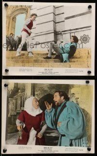 6d186 ROMEO & JULIET 2 color 8x10 stills 1955 Laurence Harvey & Flora Robson, Shakespeare!