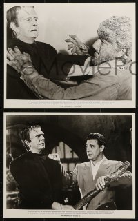 6d792 FRANKENSTEIN MEETS THE WOLF MAN 3 8x10 stills R1987 Bela Lugosi as the creature, Lon Chaney!