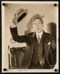 6d894 GEORGE ARLISS 2 8x10 stills 1930s cool close-up and waist-high smiling portraits!