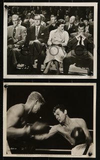 6d844 SQUARE JUNGLE 3 8x10 key book stills 1956 boxing Tony Curtis fighting in the ring, Crowley!